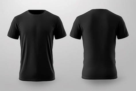 Frente e costas de uma camiseta preta co... | Premium Photo #Freepik #photo #camisa-preta #modelo-camiseta #t-shirt-modelo #tshirt-frente-verso 2024 T Shirt Design, Black T Shirt Mockup, Jersey Polos, Mockup Camisa, Mockup Design Ideas, App Mockup, Banner Mockup, Mockup Background, Aesthetic Mockup