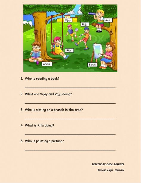 Class 2 English Worksheets Comprehension, Picture Composition For Kids, Picture Composition Worksheet Grade 1, Picture Story For Kids Worksheet, Picture Reading For Kids, Picture Composition For Grade 3, Comprehension For Class 4, Picture Comprehension Grade 2, English Worksheets For Grade 2