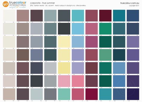 TCI True Summer corporate palette Summer Corporate, Cool Summer Palette, Soft Autumn Palette, Soft Autumn Color Palette, Soft Summer Palette, Soft Summer Color Palette, Living Colors, Soft Summer Colors, True Summer