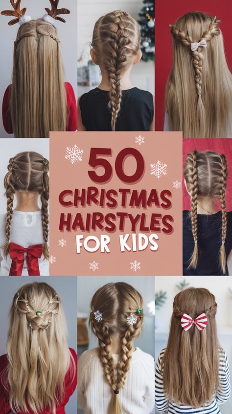 Click for More ➡️ | Save for Later ❤️
Get ready for the holidays with these 50 adorable Christmas hairstyles for kids in 2025! From cute toddler hairstyles to festive ponytail hairstyles, these looks are perfect for Christmas crazy hair day, kids' parties, or family gatherings. Explore girly hairstyles, crown braids, and easy girls' hair dos that will make your little ones shine this holiday season. Save these Christmas hair ideas for kids and make 2025 the most stylish Christmas yet! #ChristmasHairdosForKids #ToddlerHairstyles #PonytailHairstyle #GirlyHairstyles #KidsPartyHairstyles #ChristmasHairIdeas Simple Christmas Hairstyles, Christmas Hairstyles For Kids, Tree Braids, Trending Ideas, Hairstyles For Kids Black, Pigtail Braids, Cool Braids, Christmas Hairstyles