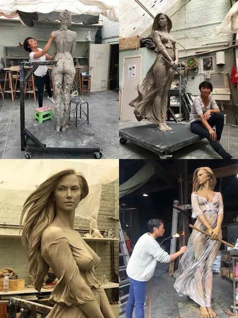 Lou Li Rong, Lou Li Rong Sculpture, Human Sculpture, Sculpture Techniques, Tanah Liat, Sculpture Ideas, Wow Art, Figurative Sculpture, Secret Obsession