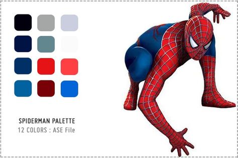 Spiderman Color Palette | Caleb's Super Hero Room | Pinterest ... Spiderman Color Palette, Hulk Painting, Spiderman Bedroom, Spiderman Room, Comic Ideas, Superhero Room, Info Graphics, Color Pallete, Paint Color Schemes