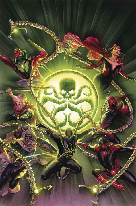 Superior Octopus, Hail Hydra, Avengers Team, Doc Ock, Alex Ross, Marvel Villains, Marvel Comic Universe, Marvel Entertainment, Marvel Comics Art