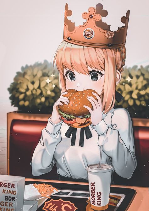 Eating Burger Pose Reference, Eating Burger Pose Drawing, Anime Eating Burger, Eating Burger Reference, Holding Burger Reference Drawing, Person Eating Burger, Girl Eating Drawing, Eating Burger Drawing, Eating Burger Pose