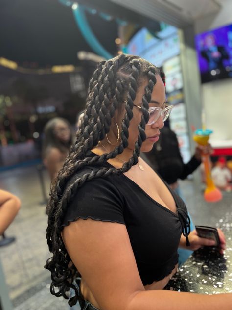 Jumbo Boho Twists, Jumbo Twist Braids, Jumbo Senegalese Twists, Braids Bohemian, Jumbo Twists, Senegalese Twist Hairstyles, Senegalese Twists, Chunky Twists, Bing Bong