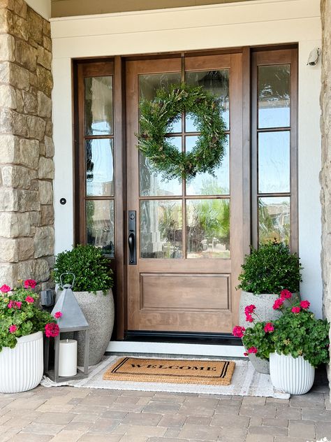 Front door with screen