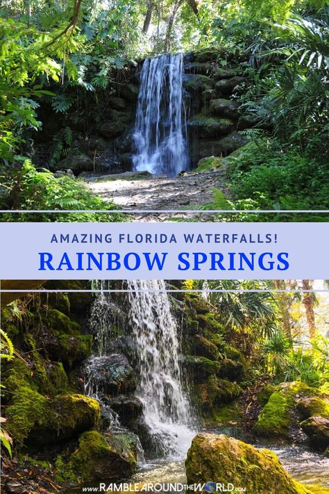 Rainbow Springs State Park is home to waterfalls, tubing down the natural and lazy Rainbow River, camping, swimming, snorkeling and kayaking. Florida’s Rainbow Spring State Park has kayaking and tubing, Florida waterfalls in a State Park in Dunnellon, best Florida Springs for families with kids and solo adventure travelers, immerse yourself in a cool nature park in Central Florida. Rainbow Springs Florida, Rainbow River Florida, Natural Springs In Florida, Rainbow Springs State Park, Clear Kayaking Florida, Florida Activities, Kayaking Trips U.s. States, Florida Getaway, Rainbow Springs