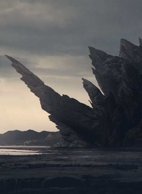 Rocks Aesthetic, Mroczny Elf, Matte Painting, 판타지 아트, Environment Concept Art, Environment Design, World Building, Pics Art, Fantasy Landscape