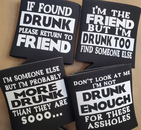 Funny Beer Koozies, Koozies Diy, Funny Koozies, Koozie Design, Beer Coozie, Drink Koozie, Beer Koozies, Cricut Projects Beginner, Wine Bottle Diy