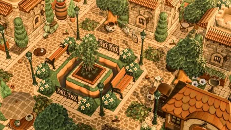 City Neighborhood, Animal Crossing 3ds, Building Aesthetic, Animal Crossing Wild World, Animal Crossing Villagers, Island Decor, New Animal Crossing, Animal Crossing Qr, Paradise Island