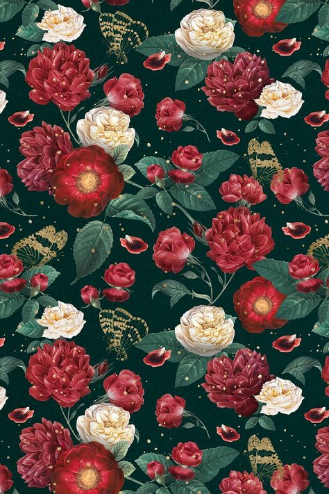 Red Floral Aesthetic, Red Floral Background, Red Flowers Wallpaper, Red Roses Background, Romantic Wallpaper, Free Illustration Images, Pattern Watercolor, Witchy Wallpaper, Beautiful Flowers Wallpapers