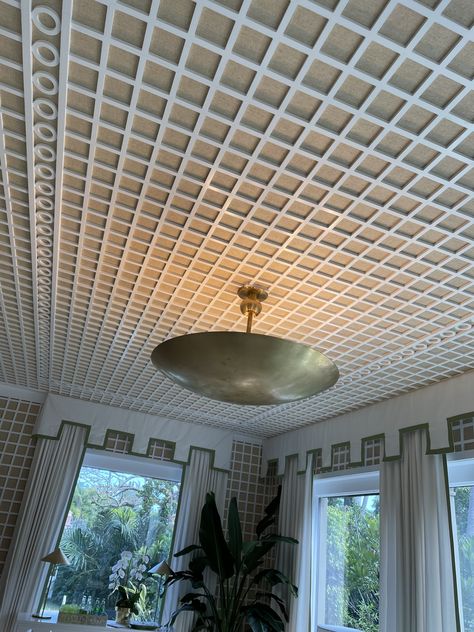 Lattice On Ceiling, Lattice Ceiling, Lattice Wall, House Details, Coral Gables, Art Flowers, April 2024, Dream Board, Tea House