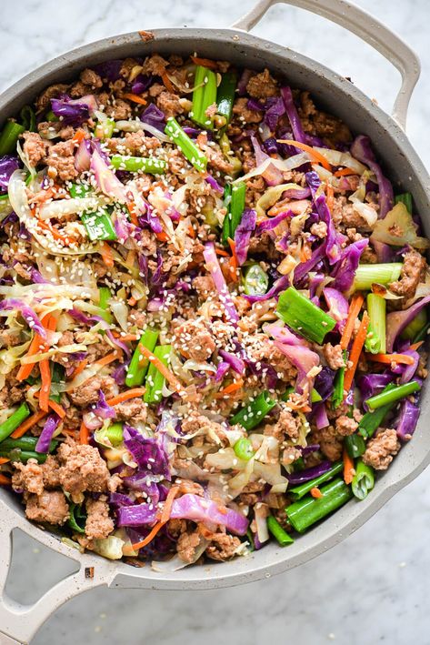 Egg Roll in a Bowl - Fed & Fit Egg Roll Filling, Fed And Fit, Egg Roll In A Bowl, Whole 30 Meal Plan, Fit Recipes, Fit Foods, Asian Kitchen, Bar Cookies, Egg Roll