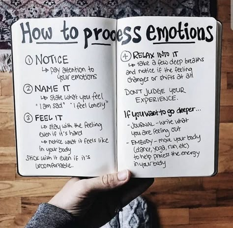 How to process emotions step by step guide. Process Emotions, Emotional Awareness, Therapy Tools, Emotional Regulation, Mental And Emotional Health, Self Care Activities, Coping Skills, What’s Going On, Social Emotional