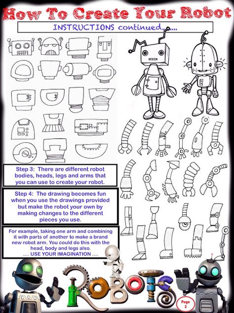 Robots Artworks, Robot Craft, Classe D'art, 5th Grade Art, Elementary Art Projects, School Art Projects, Middle School Art, A Robot, Robot Art