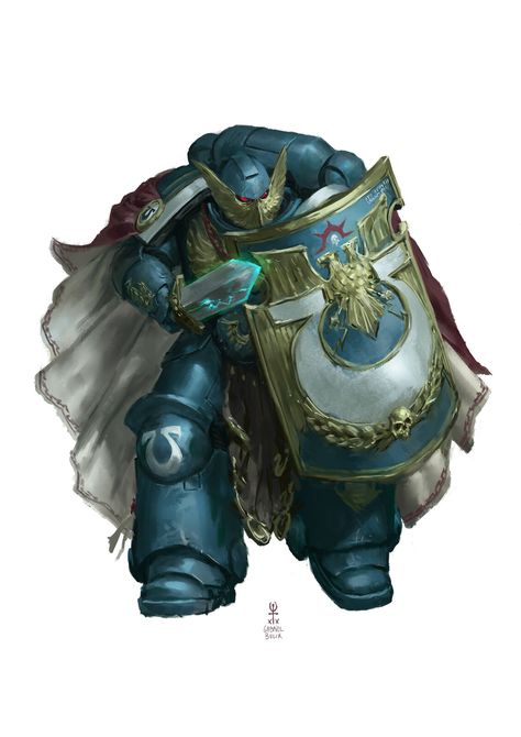 Warhammer 40k Ultramarines Art, Warhammer Ultramarines, Total Warhammer, Roboute Guilliman, Space Marine Art, Warhammer 40k Memes, Grey Knights, Adeptus Astartes, Samurai Artwork