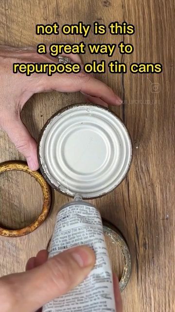 Folgers Coffee Container Crafts Upcycle, Tin Can Lids Crafts Diy, Folgers Coffee Container Crafts, Folgers Coffee Container, How To Cut Metal, Thrift Diy, Homemade Snow Globes, Can Upcycle, Painted Tin Cans