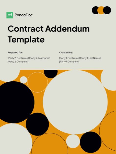 Contract Addendum Proposal Templates, First Names, Quick Saves