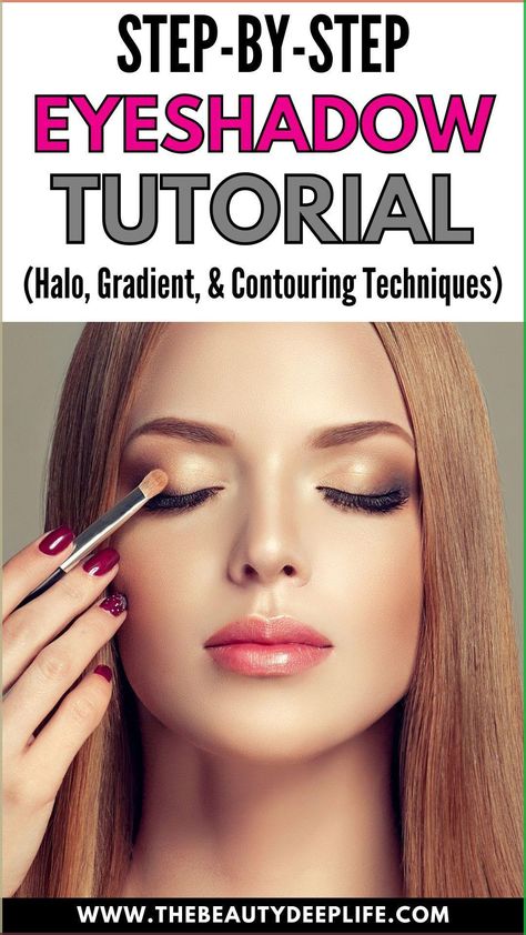 Check out our detailed step-by-step eyeshadow tutorial for beginners! It covers 6 essential techniques to take your eyeshadow game to the next level. Learn everything from mastering contouring methods to creating stunning halo eyes, and explore both vertical and horizontal gradient styles. Plus, we’ve included bonus tips and tricks for accentuating various eye shapes and sizes. Start enhancing your eyes today! For Dark Circles Under Eyes, Art Deco Makeup, Halo Eyes, Eyeshadow Techniques, Halo Eyeshadow, Eyeshadow Inspiration, Beginner Eyeshadow, Contouring Techniques, Eyeshadow Tutorial For Beginners