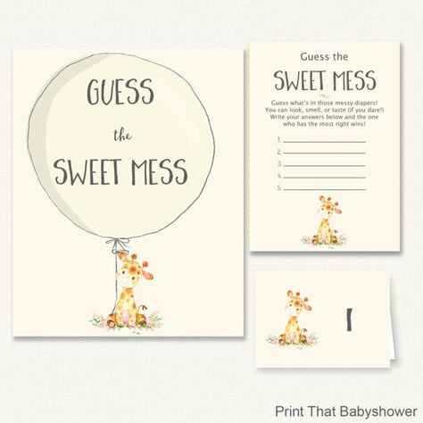 Baby Shower Games - Guess The Sweet Mess Game - Giraffe Baby Shower - Giraffe Shower Games - Dirty Diapers Game - Giraffe Guess The Sweet Mess, Baby Shower List, April Baby Shower, Chocolate Candy Bars, Giraffe Party, Peanut Baby Shower, Baby Shower Giraffe, Winter Decorations Diy, Giraffe Baby