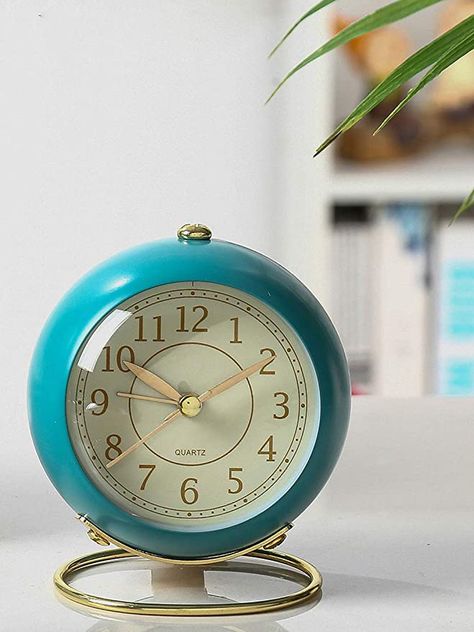 Amazon.com: SHISEDECO Small Table Clocks, Classic Non-Ticking Tabletop Alarm Clock with Backlight, Battery Operated Desk Astronaut Clock with HD Glass for Living Room Bedroom Bedside Indoor Decor (Pink): Home & Kitchen Bedside Table Alarm Clock, Bedside Alarm Clock, Light Codes, Desk Aesthetic, Cute Clock, Small Watch, Table Clocks, Alarm Clocks, Blue Lake