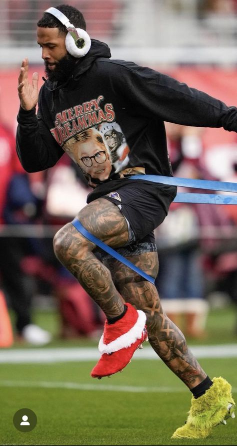 Obj Tattoos, Obj Style, Odell Beckham Jr Tattoos, Simple Leg Tattoos, Champagne Papi, Black Men Haircuts, Nfl Photos, Odell Beckham, Basketball Wallpaper