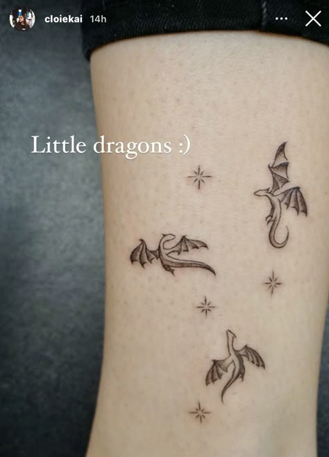 Matching Medieval Tattoos, Cute Dragon Tattoo Ideas, Aries Flame Tattoo, Bookish Dragon Tattoo, Tattoo Ideas Reader, Small Easy Tattoo Ideas With Meaning, Small Cute Dragon Tattoo, Dragon Tiny Tattoo, Simple Walk In Tattoo Ideas