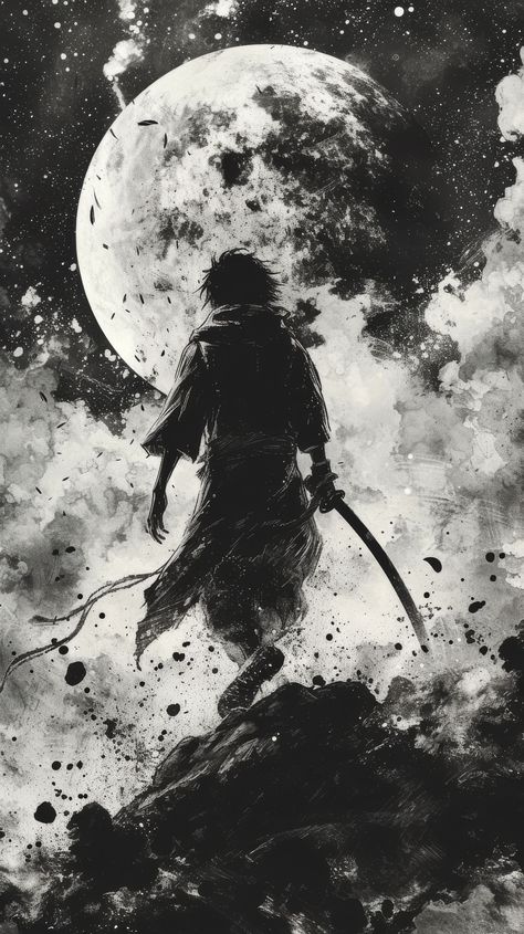 #midjourney #midjourneyart #visual #fyp #foryou #foryoupage #pourtoi #... | TikTok Samurai Wallpaper Aesthetic, Samurai Art Wallpaper, Cool Samurai Wallpaper, Samurai Black Wallpaper, Samurai Black And White Wallpaper, New 4k Wallpaper, Sharingan Wallpapers, Japanese Art Samurai, Dark Souls Artwork