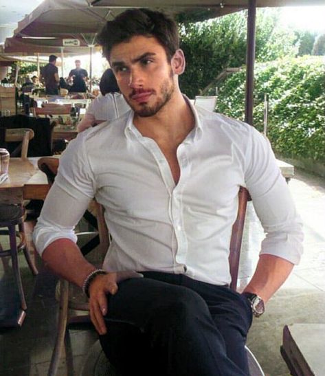 Chuck Wicks, Foto Baby, Italian Men, Richard Armitage, The Perfect Guy, Poses For Men, Wicks, Male Models, White Shirt