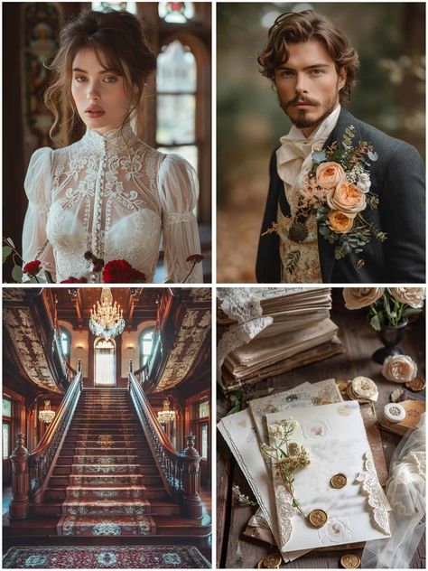 1700 Wedding Theme, Victorian Theme Wedding, Victorian Core Wedding, 18th Century Wedding Theme, Victorian Era Wedding Theme, Wedding Venues Victorian, Blue Victorian Wedding Theme, Period Drama Wedding Theme, Victorian Wedding Themes