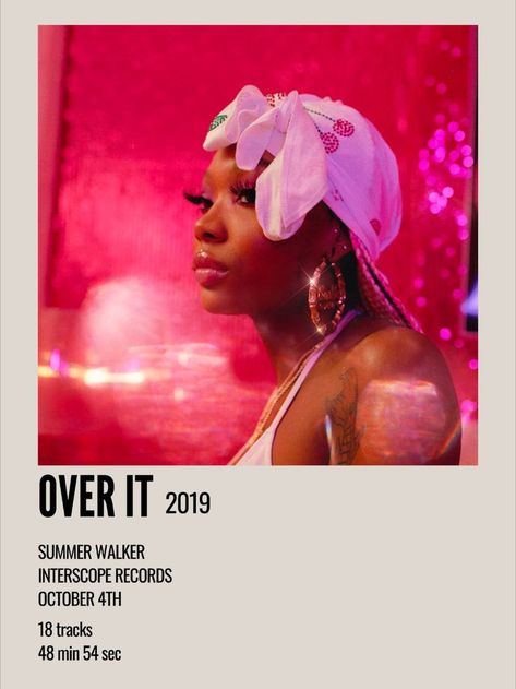 minimal aesthetic polaroid album poster for over it by summer walker Over It Summer Walker, Polaroid Album, Aesthetic Polaroid, Summer Walker, Music Poster Ideas, Kali Uchis, Minimal Aesthetic, Over It, Album Art