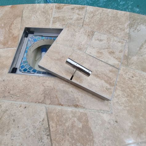 HIDE Skimmer Lids really do 'hide' in plain site!! No trip hazards, no broken lids, and it is safer for children and pets. @hideskimmerlids ( #📷 @mattsteelelandscaper ) Australia: www.skimmerlids.com.au North America: www.skimmercovers.com @amberkellyville #landscaping #patio #gardendesign #gardeninspiration #hardscape #summertime #landscape #outdoordesign #landscapedesign #pool #poolside #renovations #landscapearchitecture #homeimprovement #outdoorliving Pool Design Plans, Pool Rails, Landscaping Patio, Skimmer Pool, Hidden Pool, Backyard Drainage, Concrete Cover, Travertine Pool, Stone Pool