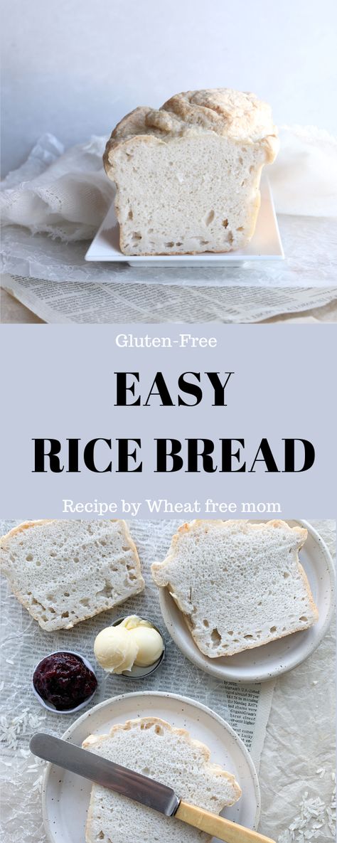 Gluten Free Bread Rice Flour, Gluten Free Fluffy Bread, Rice Blender Bread, Gluten Free Rice Flour Bread, Gluten Free Rice Bread, Rice Bread Recipe Gluten Free, Rice Bread Gluten Free, Rice Flour Bread Recipes, Gluten Free Brioche Bread