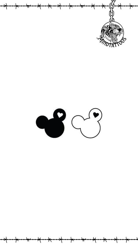 Follow Mind Tattoos for more 🔥 Mini And Mickey Tattoos, Matching Best Friend Disney Tattoos, Matching Tattoos Disney, Disney Matching Tattoos, Matching Mickey And Minnie Tattoos, Minnie And Mickey Tattoo Ideas, Minnie And Mickey Tatoos, Mickey Tattoo, Matching Tattoos