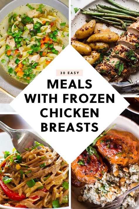 40 Easy Meals You Can Make with Frozen Chicken Breasts Meals With Frozen Chicken, Frozen Chicken Crockpot Recipes, Frozen Chicken Crockpot, Baked Caprese Chicken, Frozen Chicken Recipes, Chicken Breast Crockpot Recipes, Crockpot Chicken Breast, Cooking Frozen Chicken, Easy Chicken Breast