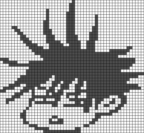 Alpha pattern #167759 | BraceletBook Grid Paper Art Easy, Manga Alpha Pattern, Anime Crochet Tapestry Pattern, Megumi Pixel Art, Jujutsu Kaisen Alpha Pattern, Jjk Crochet Pattern, Jjk Alpha Pattern, Alpha Pattern Ghibli, Alpha Pixel Art