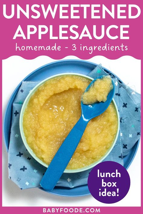 Baby Applesauce, Healthy Snack For Kids, Toddler Snack, Lunch Box Idea, Snack For Kids, Apple Sauce Recipes, Baby Puree, Baby Puree Recipes, Homemade Applesauce