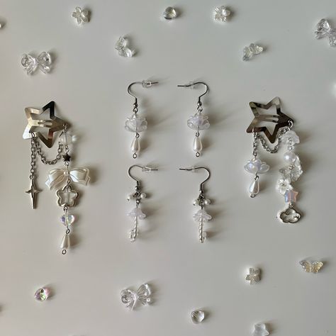 Smallbusiness Aesthetic, Umbrella Earrings, Diy Keychains, Bead Diy, Jewelry Beads, Shooting Star, Pretty Jewelry, Shooting Stars, Diy Beads