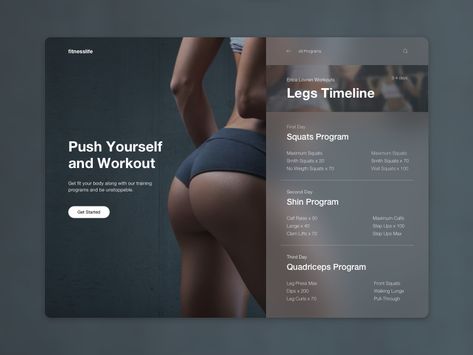 Fitness UI Card by Nikita Moskalets Grey Overlay, Ui Design Mobile, Banner Design Layout, Ux Design Inspiration, Web Ui Design, Webpage Design, Website Design Layout, App Design Inspiration, Web Design Trends