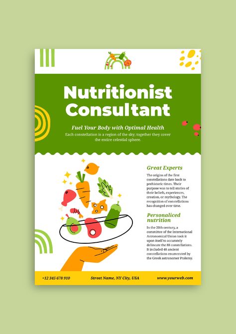 Nutritionist Advertisement, Flyer Ideas Creative, Nutrition Brochure, Healthy Food Poster, Cycle Food, Food Campaign, Cycling Food, Oat Recipes Healthy, Overnight Oats Recipe Healthy