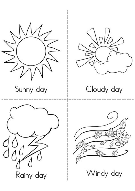 Weather Art And Craft, Weather Activities Toddlers, Weather For Kindergarten, Weather Crafts For Preschoolers, My Weather Book, Weather Worksheets Preschool, Weather Crafts For Toddlers, Weather Coloring Pages, Weather Book