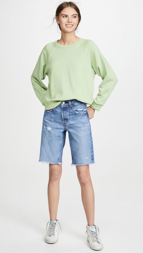 39 Affordable Clothing Items for Summer, All Under $100 | Who What Wear Knee Length Shorts For Women, Formal Dresses For Teens, Knee Length Shorts, Oversized Dress, Women Outfit, Levi's 501, My Summer, Shorts For Women, Levis Women