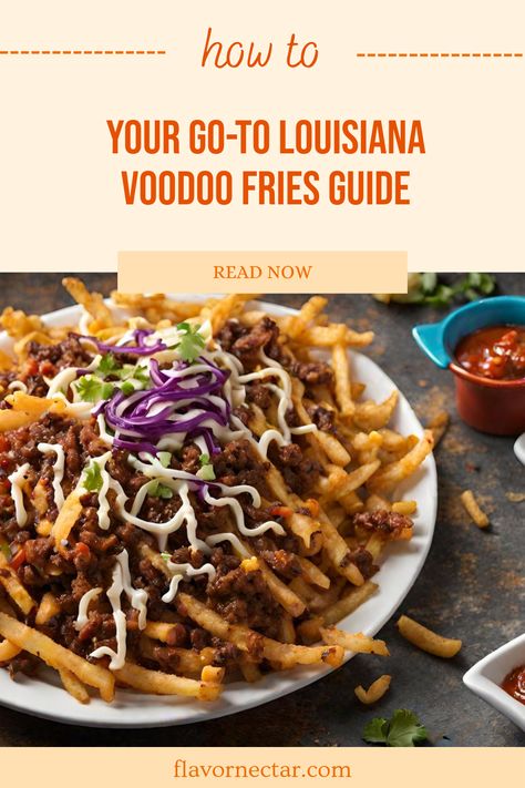 Discover your perfect recipe for Louisiana Voodoo Fries with this guide. Featuring essential tips for cooking these tasty Cajun fries, it invites food lovers to experience bold flavors and creativity in their meals. Perfect for snacking or side dishes! Voodoo Fries, Louisiana Voodoo, Low Calorie Sauces, Crispy Fries, Cajun Dishes, Game Snacks, Pork Tenderloin Recipes, Main Course Recipes, Cajun Recipes