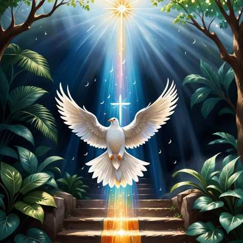 Holy Spirit, come and dwell, In our hearts, Your presence swell, Guide our steps, our words, our song, In Your presence, we belong. Holy Spirit Wallpaper, Holy Spirit Images, Heaven Gates, Holy Spirit Art, Our Condolences, Holly Spirit, Dove Images, Winter Landscape Photography, Holy Spirit Dove