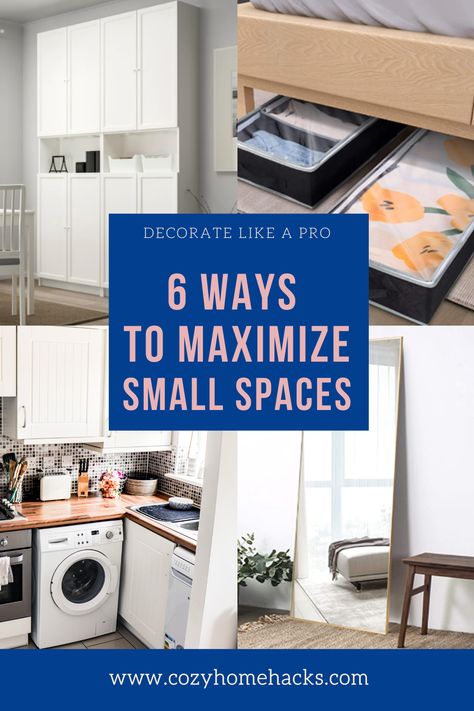 Studio Apartment Storage, Organization Ideas For Small Spaces, Storage Ideas For Small Spaces, Glamorous Living Room, Small Space Hacks, Maximize Small Space, Apartment Storage, Small Space Organization, Ideas For Small Spaces