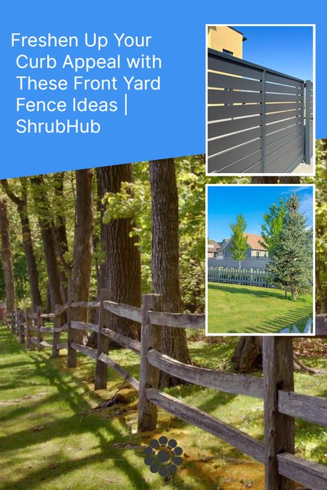 Great design Inspirations and tips to choosing the perfect front yard fence for your space. Short Fence Ideas Front Yards, Short Fence Ideas, Front Yard Fence Ideas, Yard Fence Ideas, Short Fence, Planting Vines, Split Rail Fence, Yard Fence, Fencing Material