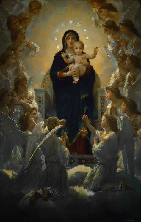 𝙵𝚘𝚗𝚍𝚘𝚜 𝚟𝚒𝚗𝚝𝚊𝚐𝚎 Saint Wallpaper, Mother Mary With Baby Jesus, Jesus Christ Wallpaper, Virgin Mary Wallpaper, Catholic Paintings, Virgin Mary Painting, Catholic Artwork, Mary Mother Of God, Virgin Mary Art