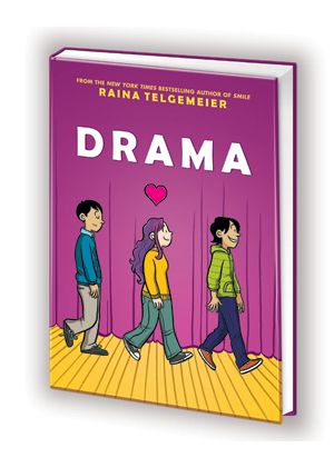 Drama by Raina Telgemeier | Bookshelf: What We're Reading English Literature Books, Raina Telgemeier, Doom Scrolling, John Ashton, Stage Crew, Book Festival, Banned Books, Literature Books, United Airlines