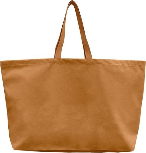 Amazon.com: LLYLIU Large Canvas Tote Bag-Extra Big Shopping Beach Totes Bags Reusable Largest Grocery Plain Solid Bag 28"x8"x16" : Home & Kitchen Beach Totes, Beach Tote, Painting Edges, Large Canvas, Canvas Tote, Home Kitchen, Blue Brown, Brown And Grey, Women Handbags