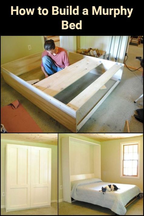 How To Make A Murphy Bed Diy Queen Size, Murphy Bed Bunk Beds, King Size Murphy Bed Diy, Diy Queen Murphy Bed, Horizontal Murphy Bed Diy, Dyi Murphy Bed, Murphy Bed Queen Size, Cheap Murphy Bed, Bunk Bed Room Ideas